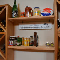 <p>Condiments on display at Burger Barn in Somers.</p>