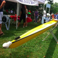 <p>The Norwalk River Rowing display.</p>