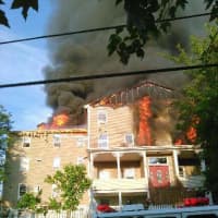 <p>Firefighters in Peekskill are at a fire on Fremont Street.</p>