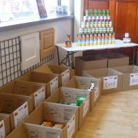 <p>Cranberry sauce, vegetables and other canned goods have been donated during the Thanksgiving food drive at Ed&#x27;s Garage Doors in Norwalk.</p>