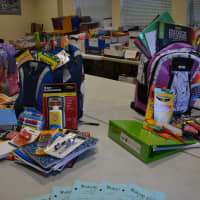 <p>A school supplies display for Friends of Karen&#x27;s back to school program.</p>