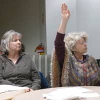 <p>Sue Mirialakis, center, of Greenburgh, said the Public Service Commission is under Con Edison&#x27;s thumb. To punish Con Edison, the PSC needs to be unseated first, she said.</p>
