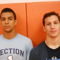 <p>Mamaroneck seniors Dion Duran and Ben Miller welcome an influx of new wrestlers to the varsity wrestling team this season.</p>