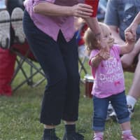 <p>A small girl dances to the sounds of Jessica Lynn.</p>