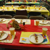 <p>Tables were decorated by volunteers and high school students.</p>