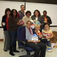 <p>The staff at Hillcrest Elementary School participated in gathering and distributing food for Thanksgiving.</p>