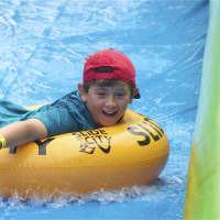 <p>Every rider hits the slide on a tube. </p>