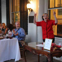 <p>Chef Dona Giorgadze hosted a farm-to-table dinner at Lounsbury House in Ridgefield.</p>