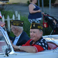 <p>Local veterans at the Brewster parade.</p>