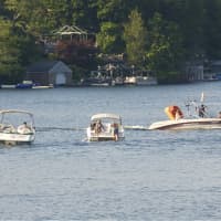 <p>Boats were buzzing on Lake Mahopac.</p>