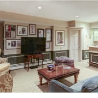 <p>The family room at the Harrison home of Jeanine Pirro.</p>