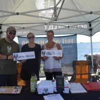 <p>Chris Coffman, Richelle Clini and Mary Ahlers of the Love Hope Strength Foundation were signing people up for the national bone marrow registry.</p>