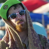<p>Festival-goers come dressed for the event.</p>
