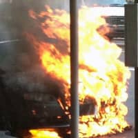 <p>Somers resident Cesar Callan was sitting in his car in lower Manhattan when it caught fire.</p>