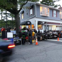 <p>The scene outside Numi &amp; Co. Salon in  Rye in October where filming took place.</p>