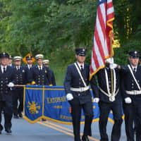 <p>Katonah firefighters march in the South Salem parade.</p>