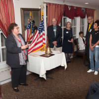 <p>Rotary District 7230 Governor Marilyn Masiero speaks to attendees and installs new officers Stan Herz Pearlman, Kathi Casella, Steve Ucko, Crystal Keets, and John Katzenstein.</p>