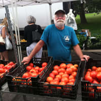<p>Joe Smith owner of Smith&#x27;s Acres of Niantic at the Old Greenwich Farmers Market.</p>