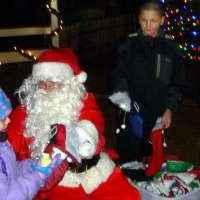 <p>Santa gave out gifts to lucks boys and girls.</p>