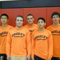 <p>Seniors, from left, Bing BIng Xie, Scott Wymbs, Brent Lobien, Kirby Atlas and SamTugendhaft headline a Horace Greeley wrestling team that won 21 matches last year.</p>