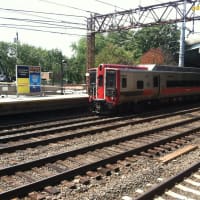 <p>The train that hit a woman at the Cos Cob station remained at the station late Friday morning. </p>