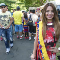 <p>Kelly Pelaez, Queen of Ecuador Civic Center in Danbury, at Sunday&#x27;s Ecuadorian Festival in Danbury.</p>