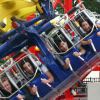 <p>Enjoying the rides at Playland in Rye.</p>