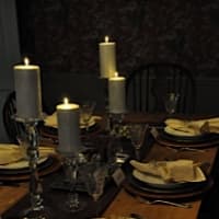 <p>A dining table designed by Lexie Proceller for a Weston holiday party.</p>