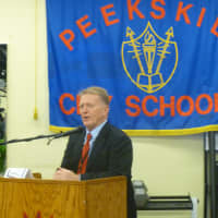 <p>Superintendent James Willis spoke about Paige and the new fitness center. </p>