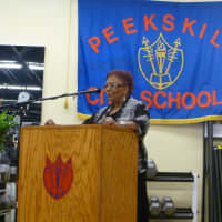 <p>Former Peekskill Schools Superintendent Judith Johnson spoke of Paige, one of her former employees. </p>