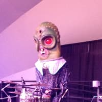 <p>A giant three-eyed robot percussionist is one of the stars of the Big Nazo show. </p>