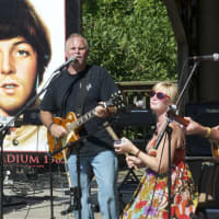 <p>Beatles band The Navels performs at Saturday&#x27;s Fab 4 Music Festival.</p>