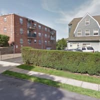 <p>The apartment complex in New Rochelle where a 10 and 12-year-old were accidentally struck.</p>
