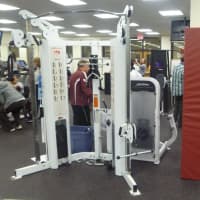 <p>Harrison High School students showed off the equipment at their new fitness center Monday night.</p>