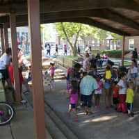 <p>Families and friends gather for a BBQ and fun at Washington Village. </p>