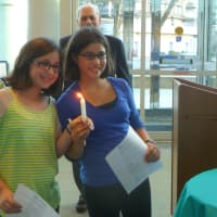 <p>Several kids from Temple Beth El in Stamford help the city celebrate Hanukkah. </p>