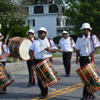 <p>Musical performers march in the Carmel Fire Department&#x27;s 100th anniversary parade.</p>