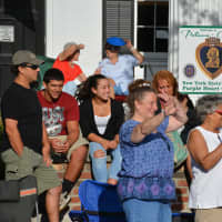 <p>Spectators at the Carmel Fire Department&#x27;s 100th anniversary parade.</p>