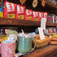 <p>Fair trade coffee and teas inside The Kindly Fruits, 15 Purchase St., Rye.</p>