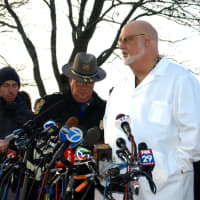 <p>Chief Medical Examiner H. Wayne Carver II discusses details of the Newtown shooting with the press Saturday evening.</p>