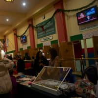 <p>The crowd in the lobby of the Westchester County Center for the Westchester Ballet Company&#x27;s performance of &quot;The Nutcracker.&quot;</p>