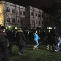 <p>Hundreds of people stood in cold, wet conditions hoping to hear President Barack Obama at a vigil for the victims of the Sandy Hook Elementary School shooting. </p>