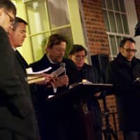 <p>Religious leaders and Mayor Douglas French lead a candlelight vigil at the Village Green in Rye on Sunday night for Friday&#x27;s shooting at Sandy Hook Elementary School in Newtown, Conn.</p>