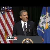 <p>President Obama gave a moving speech at the interfaith service in Newtown Sunday night. </p>