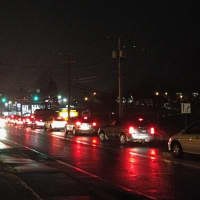 <p>Traffic crawled up Church Hill Road leading up to Newtown High School, where President Obama met with shooting victims&#x27; families. </p>