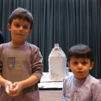 <p>Christopher Correia, left, and his brother, Peter, were on their way to making a gingerbread lighthouse.</p>