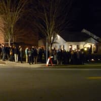 <p>Mourners crowded into Clark Associates Funeral Home  on Wednesday night.</p>