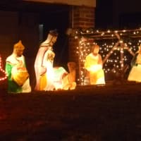 <p>A lit-up Nativity scene was outside a Harrison home.</p>