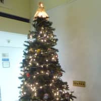 <p>The Christmas tree and menorah at the Harrison Municipal Building.</p>