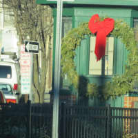 <p>A wreath in downtown Port Chester. </p>